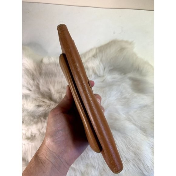 Vintage Givenchy Tan Leather Wallet Tri-fold Bag Clutch - Picture 7 of 14